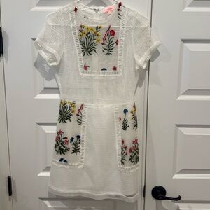 Re:Named Embroidered Floral Minidress Size Small